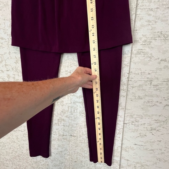Angelina Skirt Legging Combo Merlot Maroon Color Size Large - Picture 8 of 15